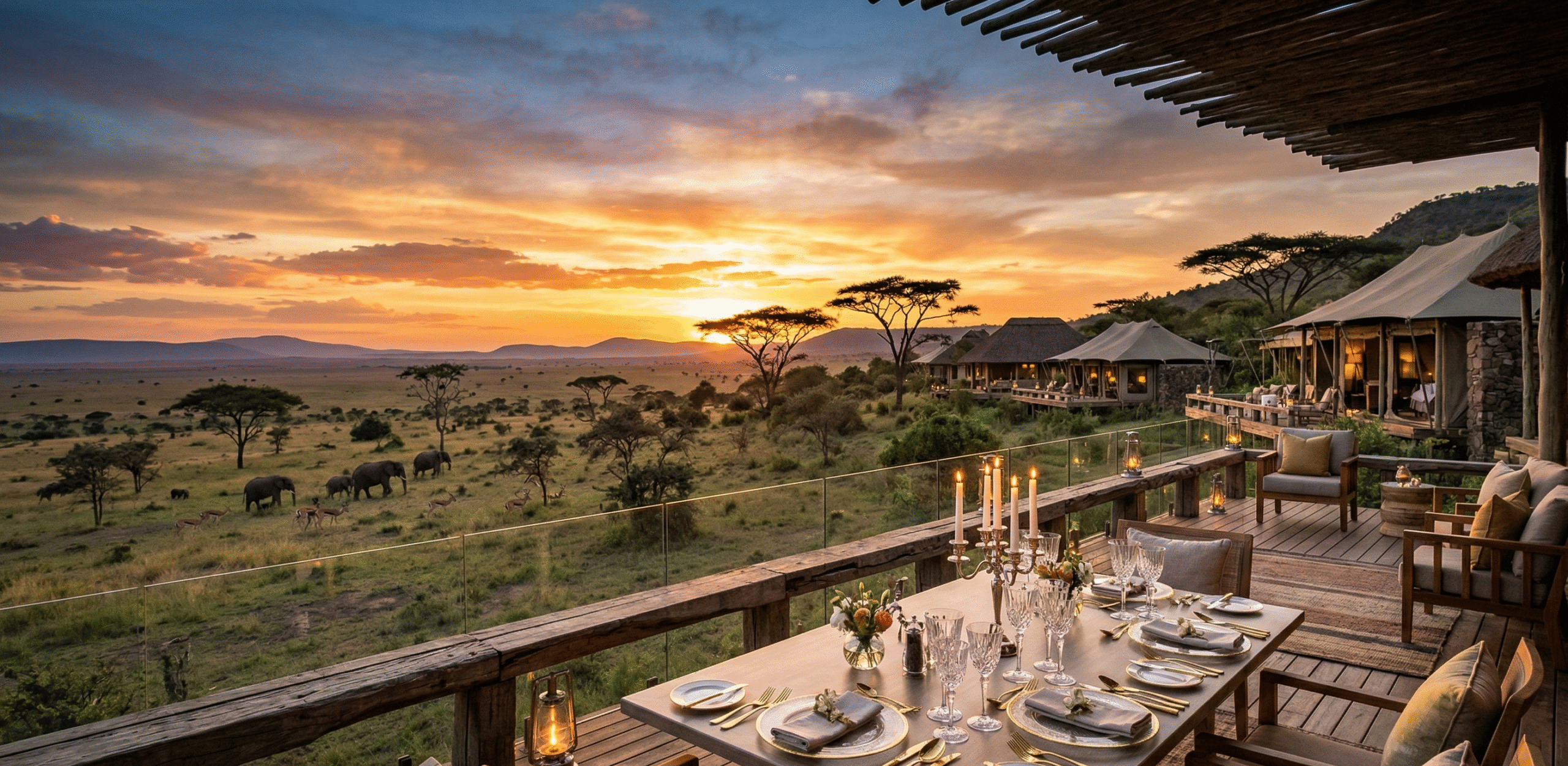 African savannah view
