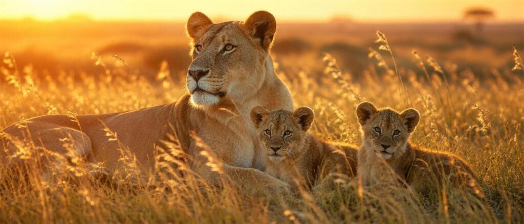 maasai-mara-lioness-cubs-golden-hour