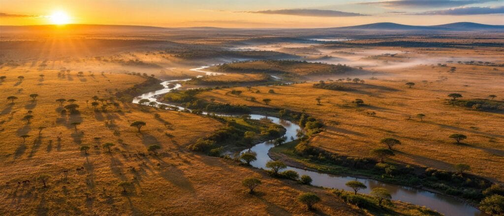 maasai-mara-plains-aerial-sunrise-hd
