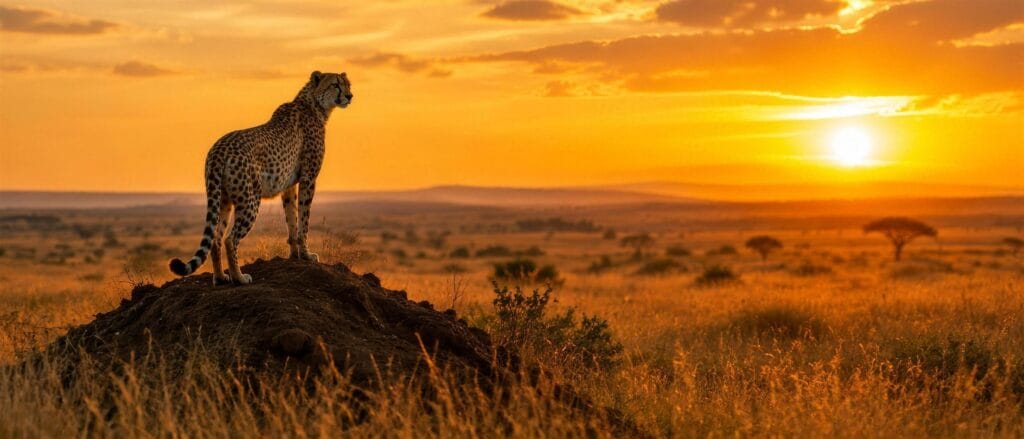 serengeti-cheetah-termite-mound